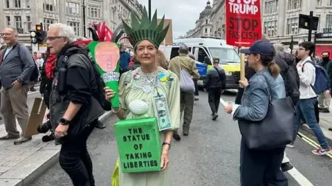 Thousands Activists Assemble in Heart of London to Denounce Donald Trump's Return Diplomatic Journey